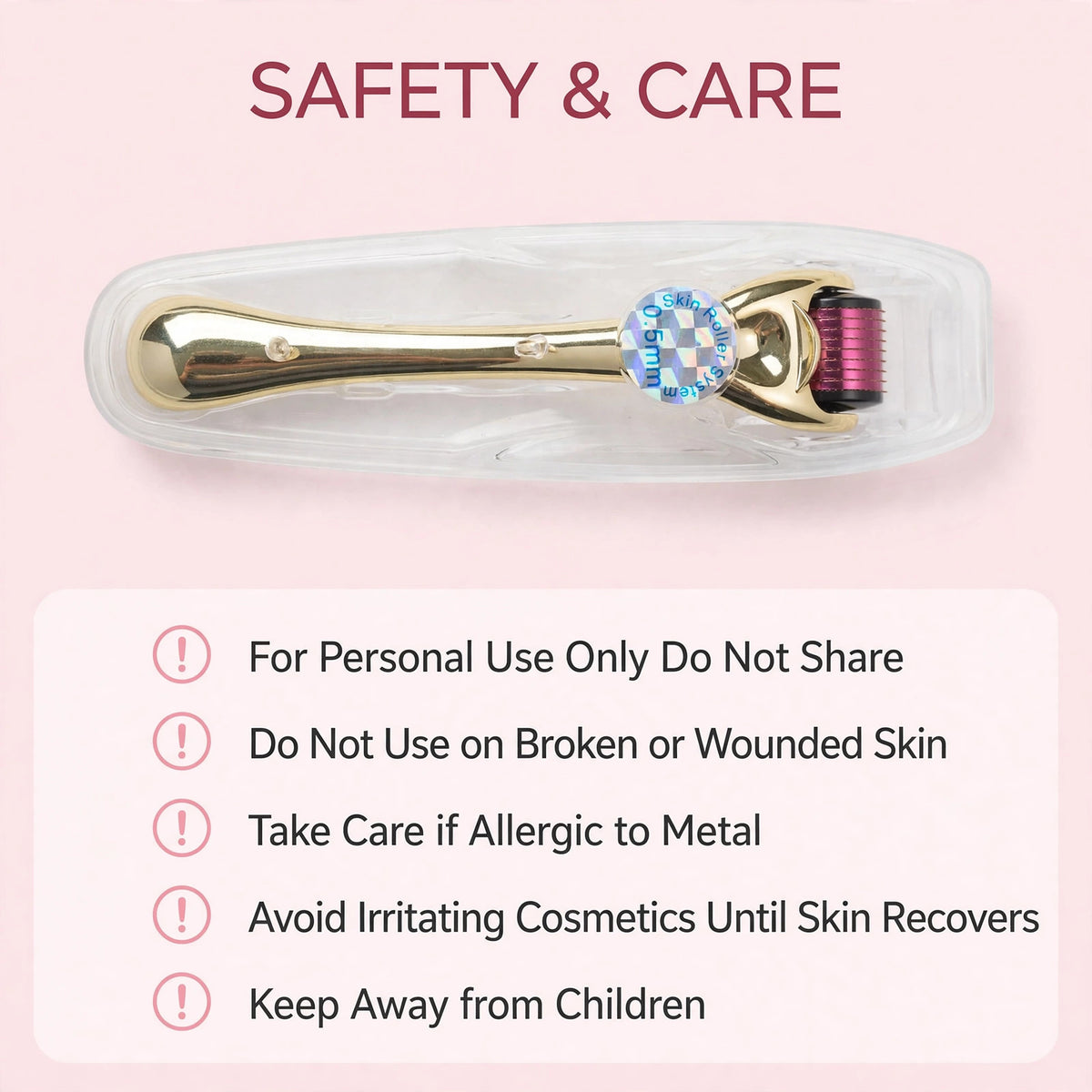 Derma Roller 540 Needles – Microneedling Roller Tool