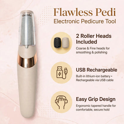 Flawless Pedi Electronic Pedicure Tool – Rechargeable Callus Remover