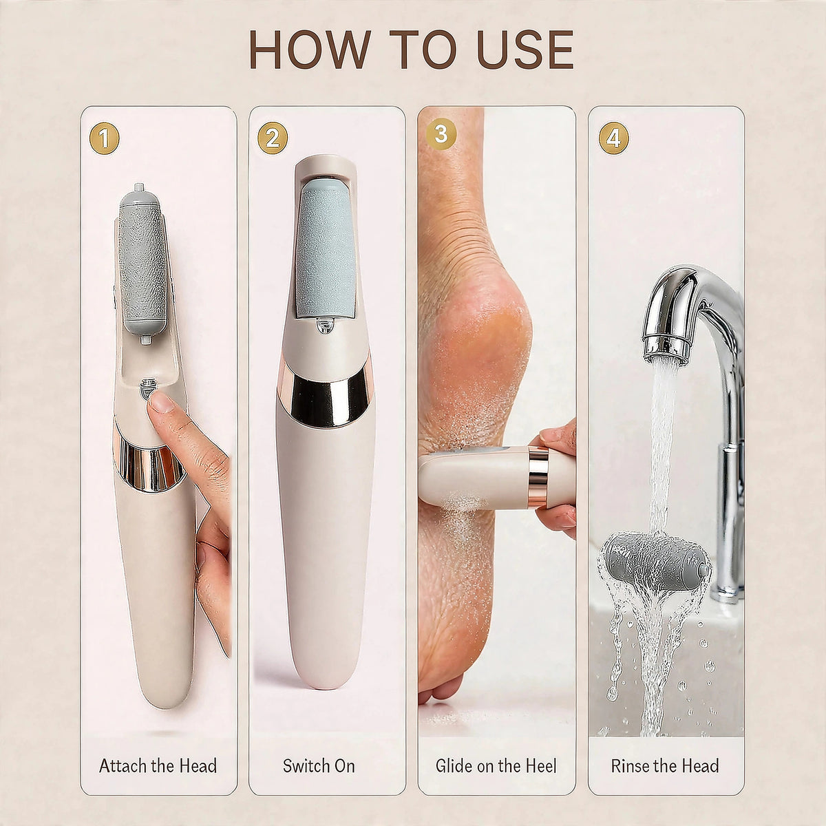 Flawless Pedi Electronic Pedicure Tool – Rechargeable Callus Remover
